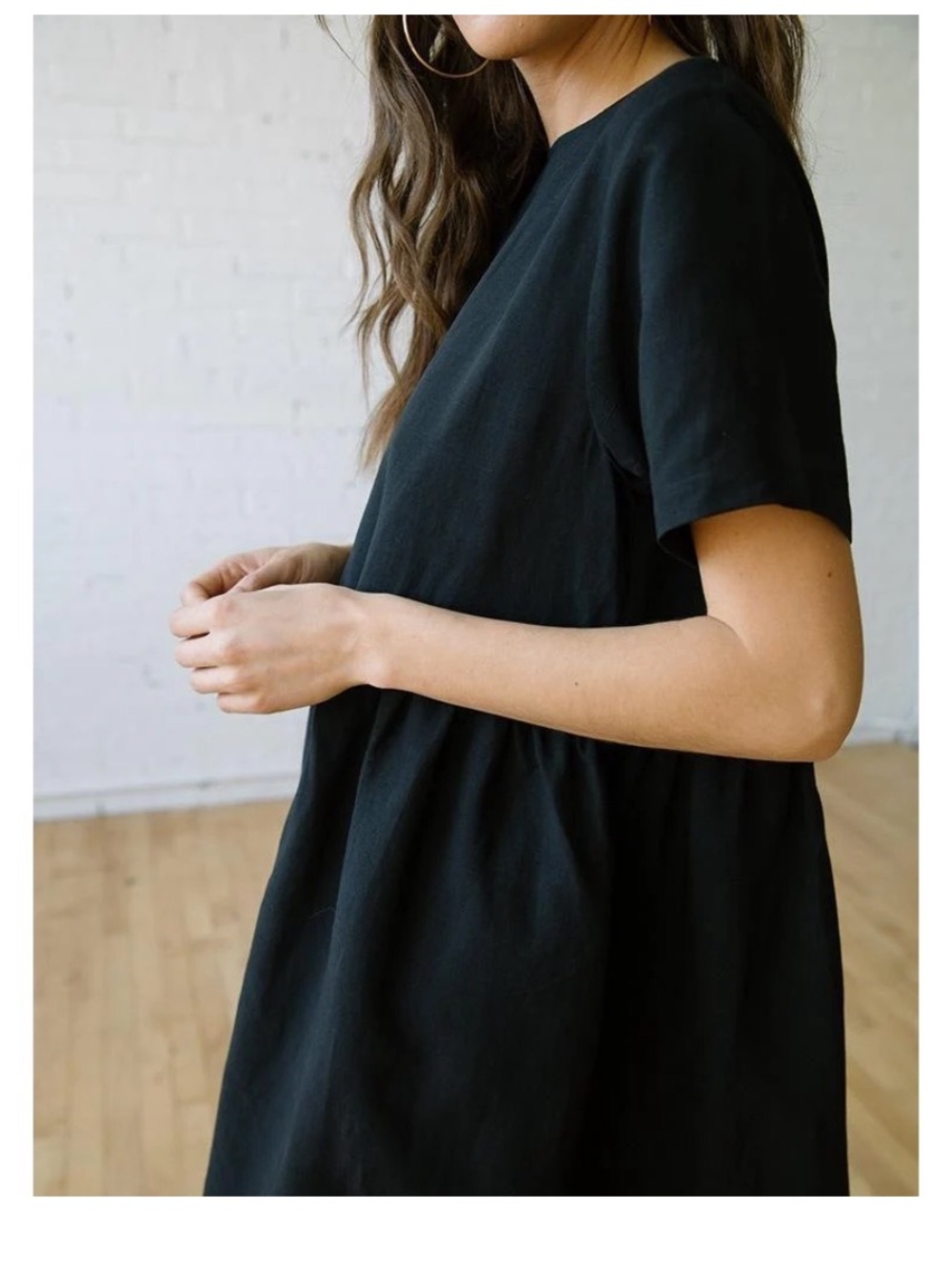 Tradlands Nico Dress - XS (original very oversized XXS) dyed w RIT Back to Black - Picture 5 of 16